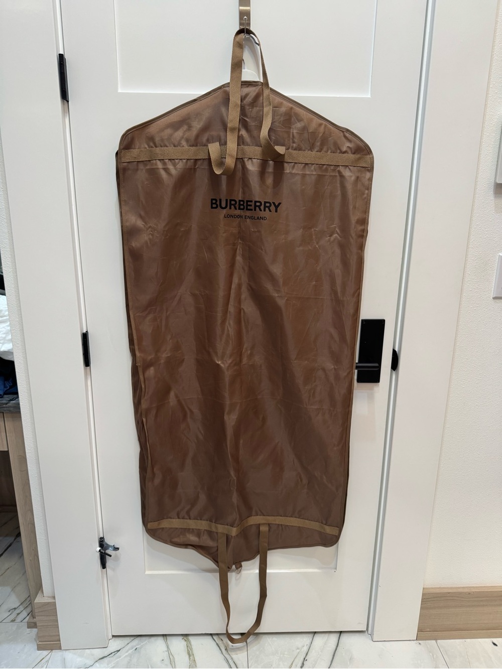 Burberry Tan Logo Travel Garment Bag